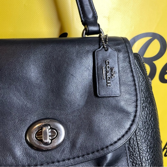 Coach Faye Convertible Pebbled Leather Backpack - Picture 10 of 16